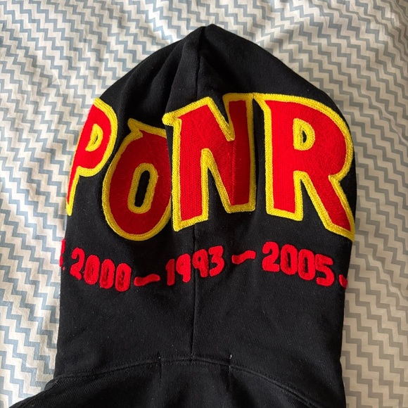 BAPE sz XS Black Full Zip Vest Shark Hoodie Fleece Bathing Ape Japan PONR - Picture 13 of 14